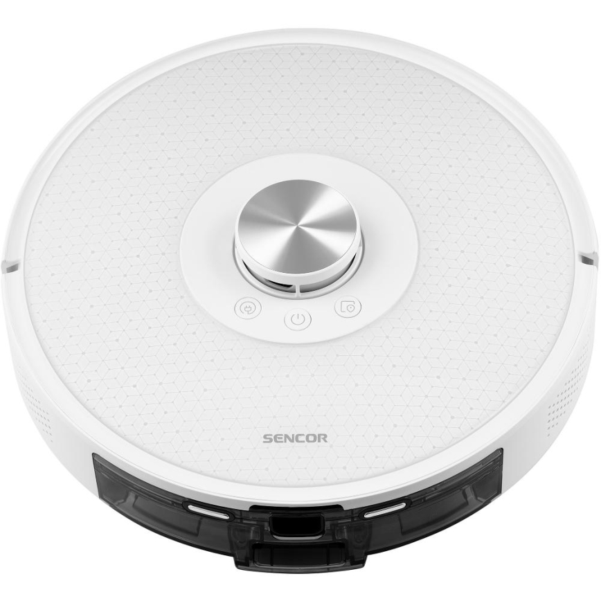 Sencor - Robot aspirador con mopa 2 en 1 50W/5000 mAh Wi-Fi blanco + control remoto