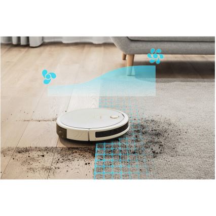 Sencor - Robot aspirador inteligente con fregona 2en1 28W/2600 mAh Wi-Fi blanco + control remoto