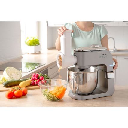 Sencor - Robot de cocina con bol de acero inoxidable 1700W/230V cromo mate