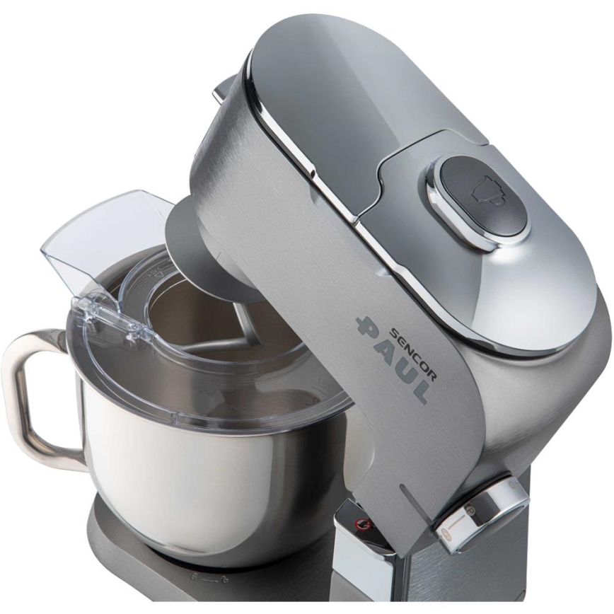 Sencor - Robot de cocina con bol de acero inoxidable 1700W/230V cromo mate