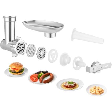 Sencor - Robot de cocina con bol de acero inoxidable 1700W/230V cromo mate