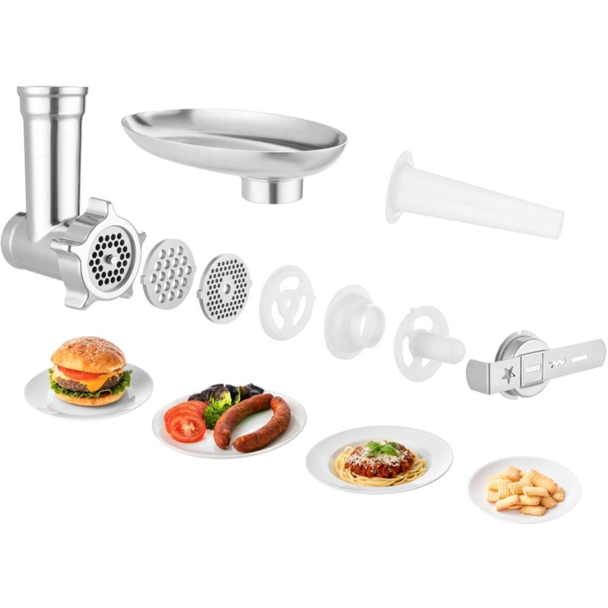 Sencor - Robot de cocina con bol de acero inoxidable 1700W/230V cromo mate