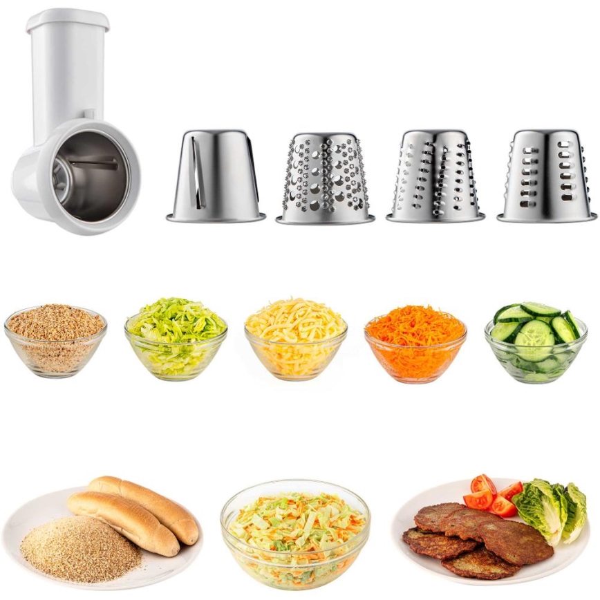 Sencor - Robot de cocina con bol de acero inoxidable 1700W/230V cromo mate