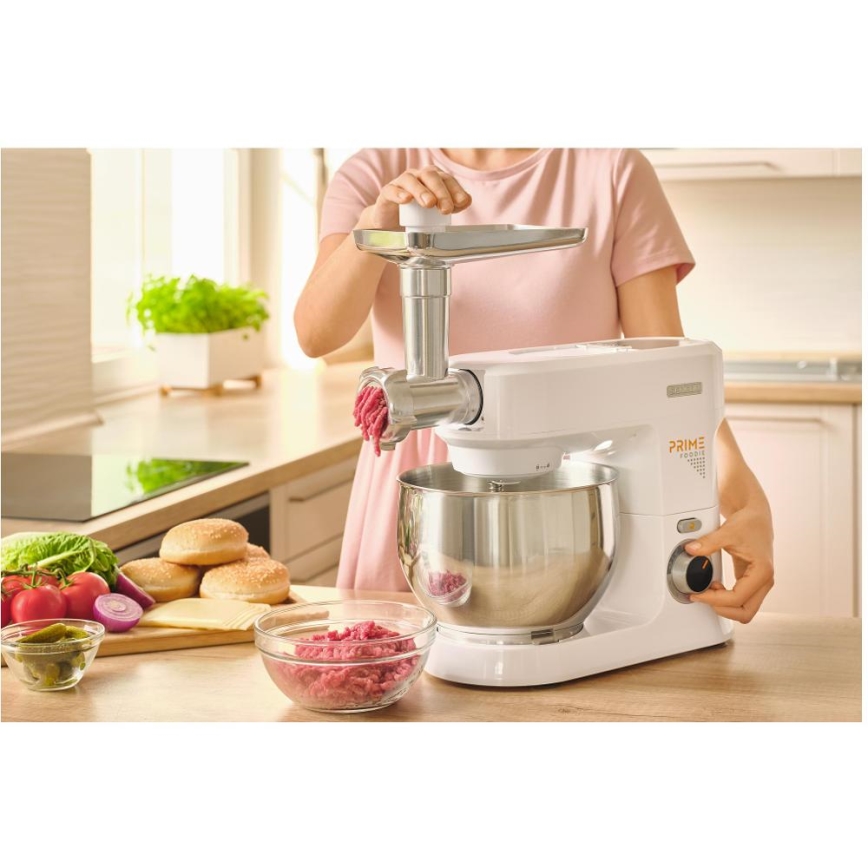 Sencor - Robot de cocina con bol de acero inoxidable 1000 W/230 V, blanco