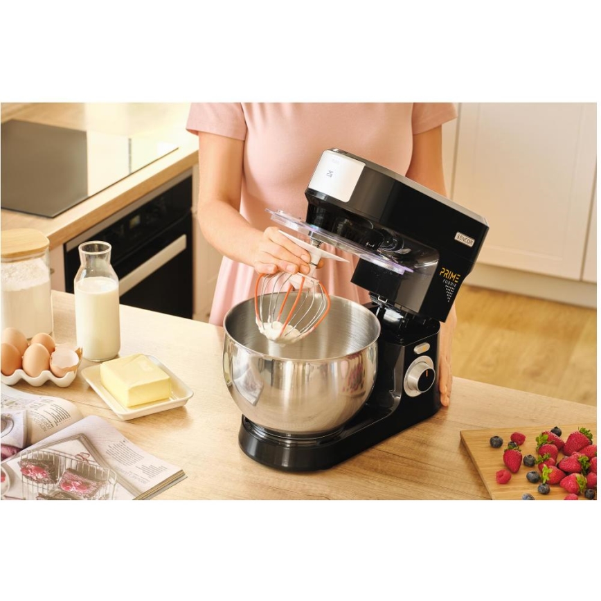 Sencor - Robot de cocina con bol de acero inoxidable 1000 W/230 V negro