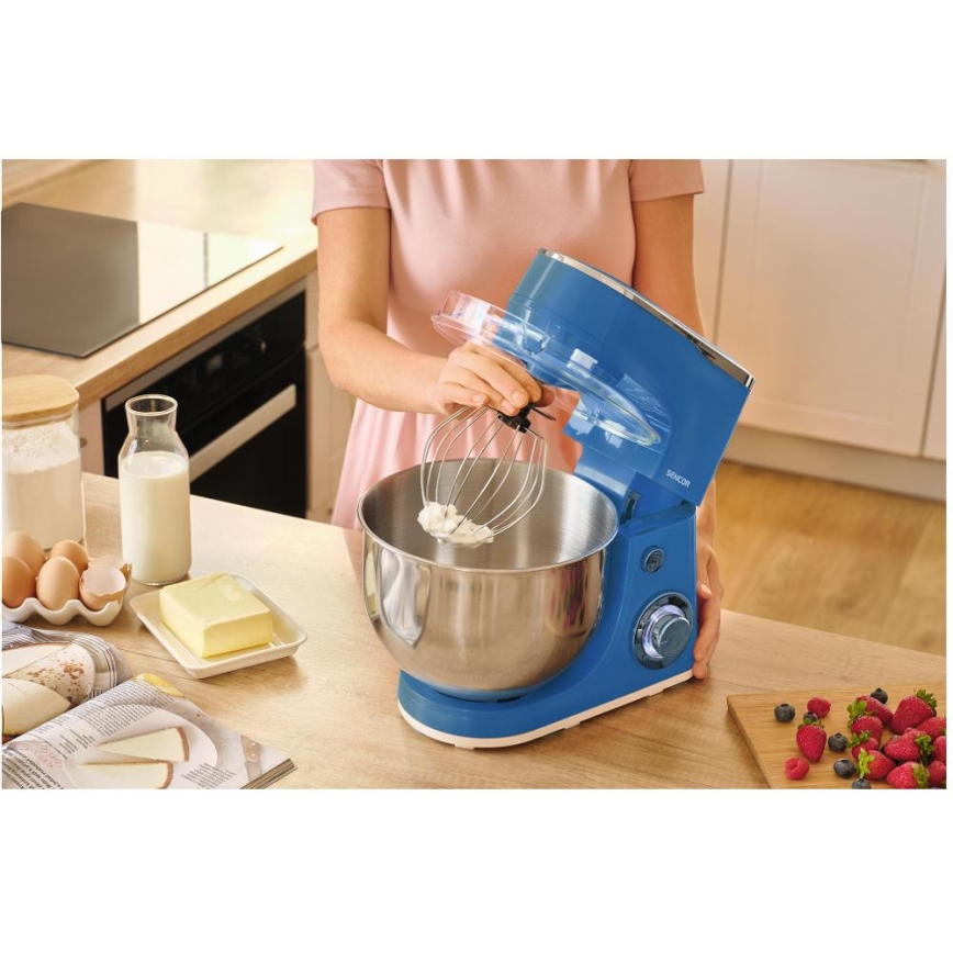 Sencor - Robot de cocina con bol de acero inoxidable 1300W/230V azul