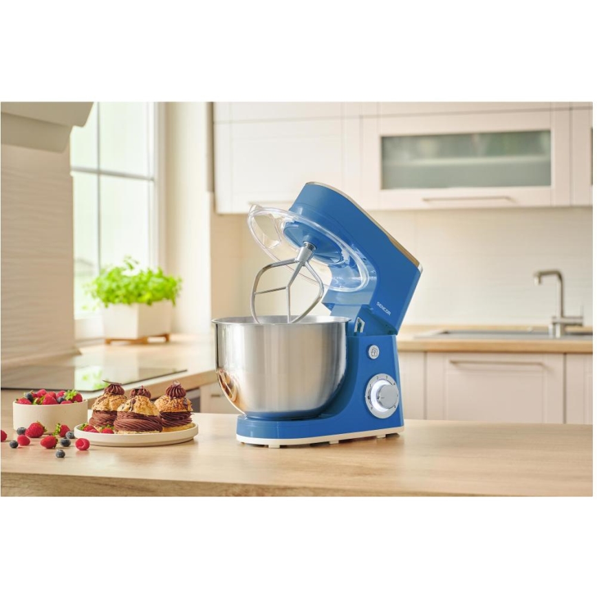 Sencor - Robot de cocina con bol de acero inoxidable 1300W/230V azul