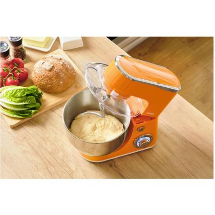 Sencor - Robot de cocina con bol de acero inoxidable 1300W/230V, naranja