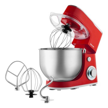 Sencor - Robot de cocina con bol de acero inoxidable 1300W/230V rojo
