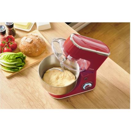 Sencor - Robot de cocina con bol de acero inoxidable 1300W/230V rojo