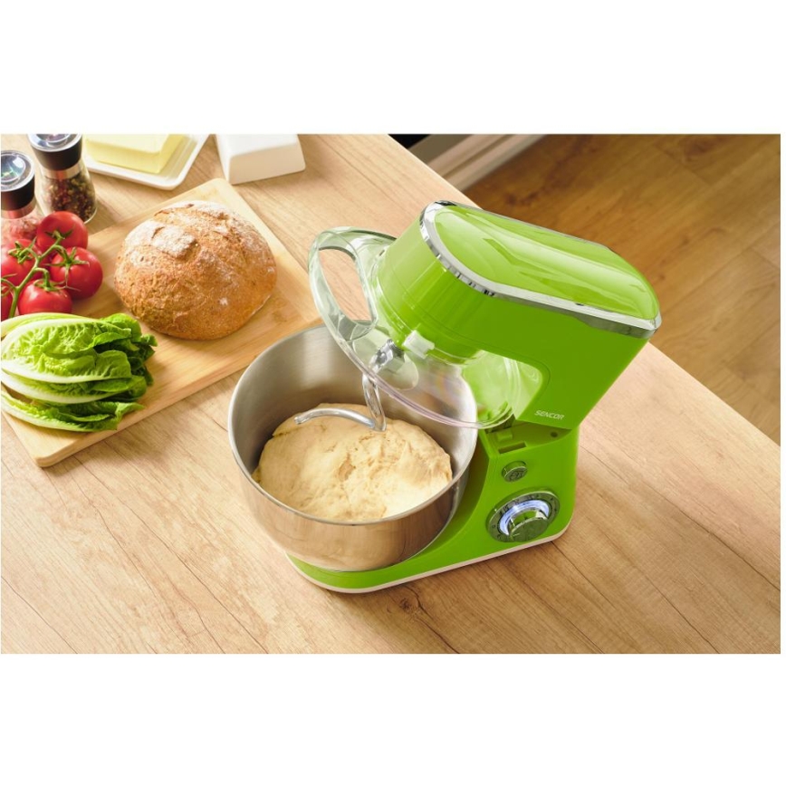 Sencor - Robot de cocina con bol de acero inoxidable 1300W/230V, verde