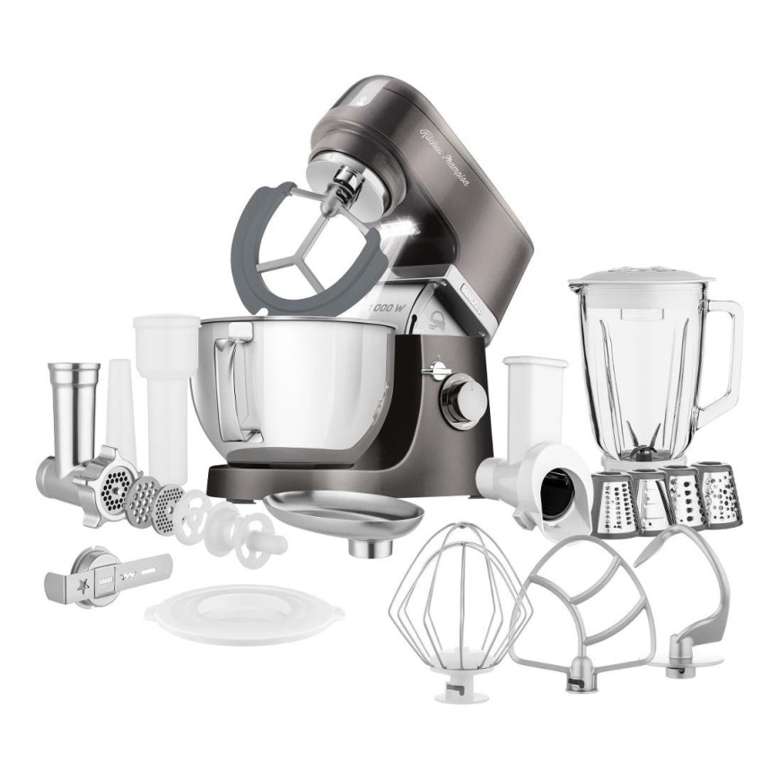 Sencor - Robot de cocina con cuenco de acero inoxidable 1000W/230V gris