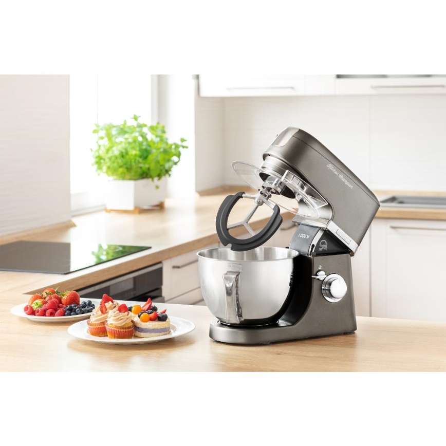 Sencor - Robot de cocina con cuenco de acero inoxidable 1000W/230V gris