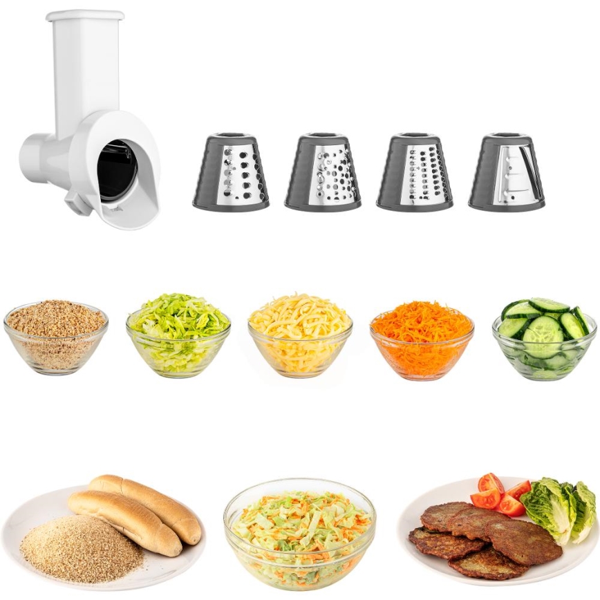 Sencor - Robot de cocina con cuenco de acero inoxidable 1000W/230V gris