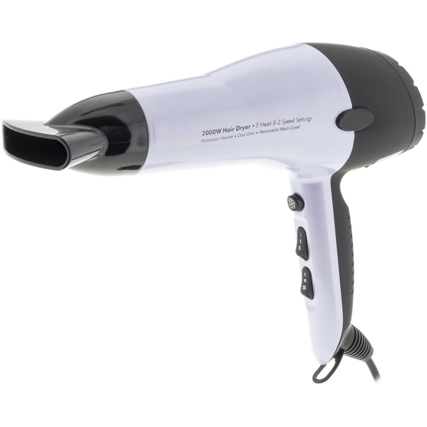 Sencor - Secador de pelo 2000W/230V blanco/negro