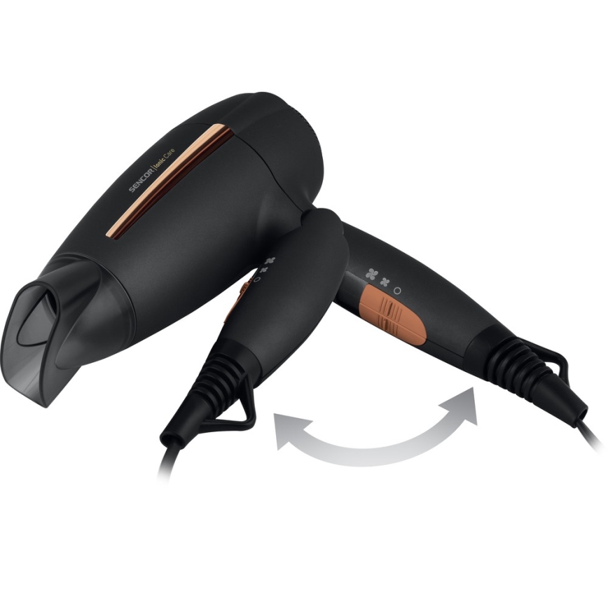 Sencor - Secador de pelo 2000W/230V negro/dorado