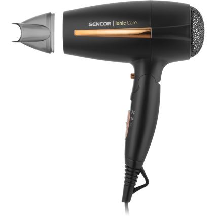Sencor - Secador de pelo 2000W/230V negro/dorado