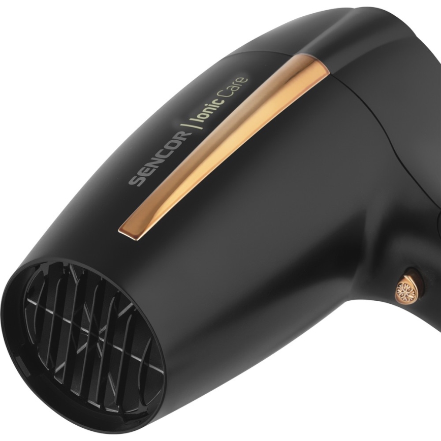 Sencor - Secador de pelo 2000W/230V negro/dorado