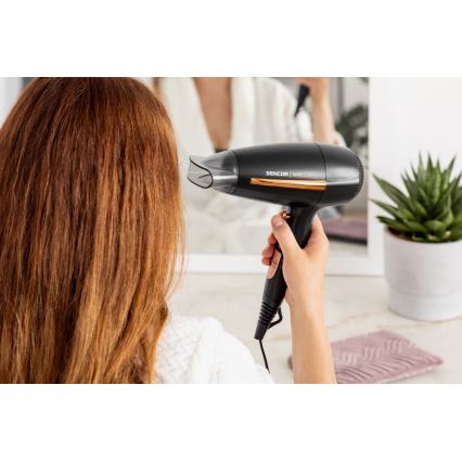 Sencor - Secador de pelo 2000W/230V negro/dorado