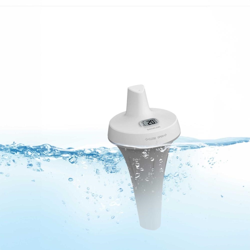 Sencor - Sensor flotante inalámbrico para piscina 2xAA IPX7