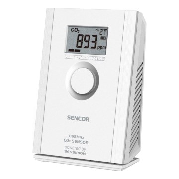 Sencor - Sensor inalámbrico de dióxido de carbono 5V/3xAA 2000 mAh