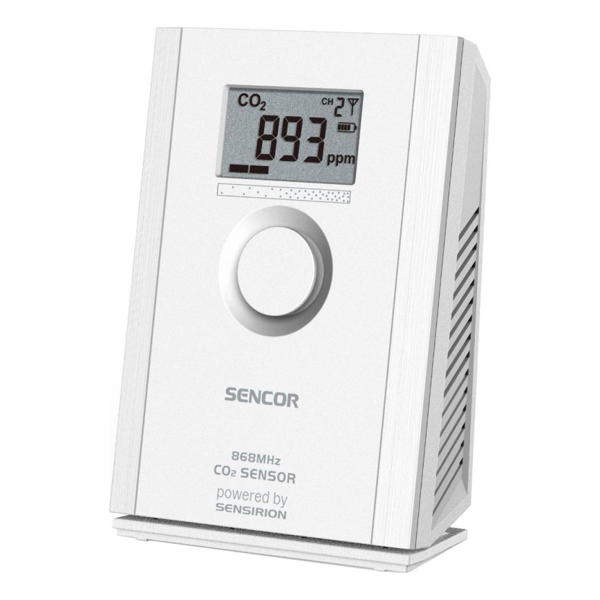 Sencor - Sensor inalámbrico de dióxido de carbono 5V/3xAA 2000 mAh
