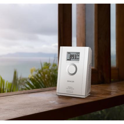 Sencor - Sensor inalámbrico de dióxido de carbono 5V/3xAA 2000 mAh