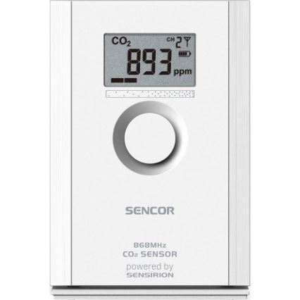 Sencor - Sensor inalámbrico de dióxido de carbono 5V/3xAA 2000 mAh