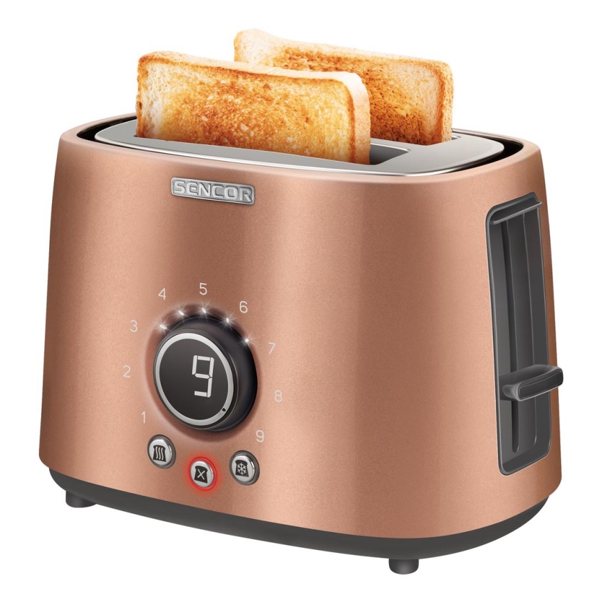 Sencor - Tostadora con dos agujeros y calentamiento 1000W/230V cobre