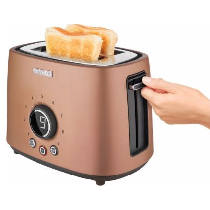 Sencor - Tostadora con dos agujeros y calentamiento 1000W/230V cobre