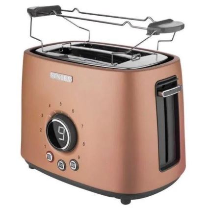 Sencor - Tostadora con dos agujeros y calentamiento 1000W/230V cobre