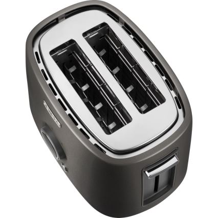Sencor - Tostadora con dos ranuras y rejilla para calentar 1000W/230V antracita