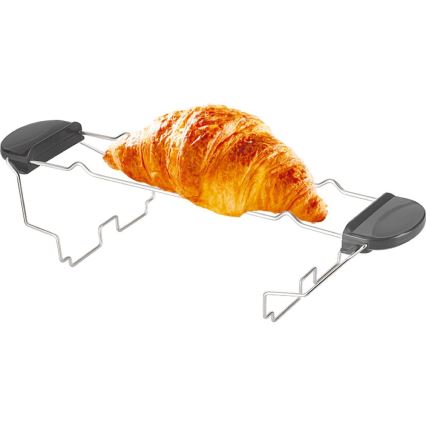 Sencor - Tostadora con dos ranuras y rejilla para calentar 1000W/230V antracita