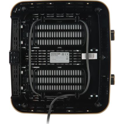 Sencor - Tostadora de cuatro ranuras 1600 W/230 V negra/beige