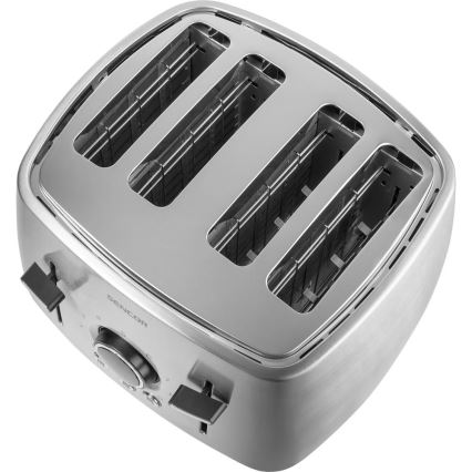 Sencor - Tostadora de cuatro ranuras 1600W/230V cromo mate