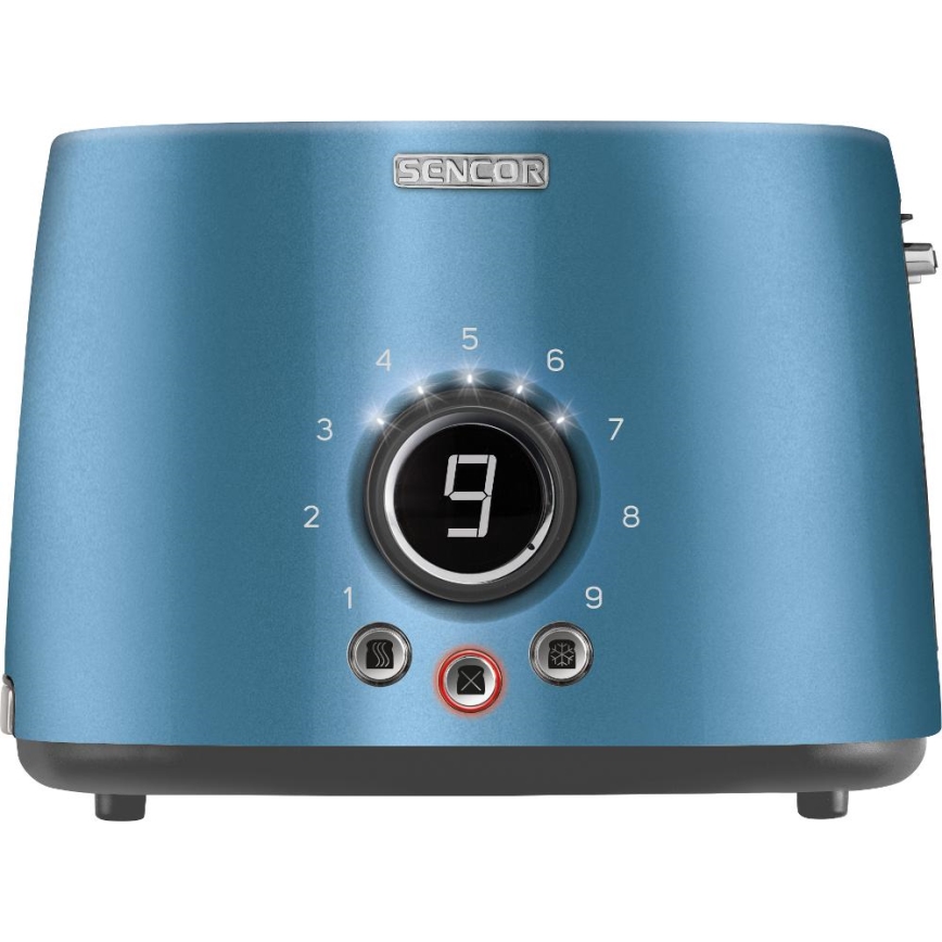 Sencor - Tostadora de dos ranuras con rejilla calentadora, 1000 W/230 V, azul
