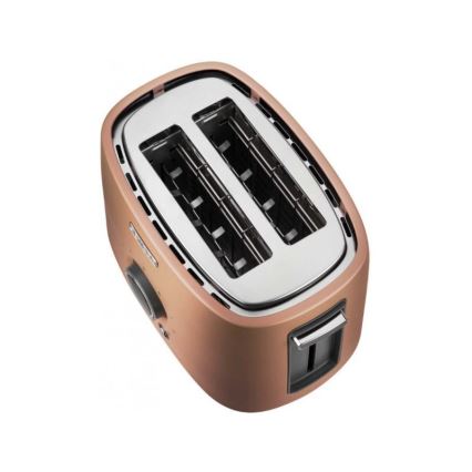 Sencor - Tostadora de dos ranuras con rejilla para calentar, 1000W/230V, color cobre