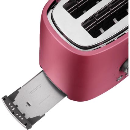 Sencor - Tostadora de dos ranuras y rejilla para calentar 1000W/230V rosa