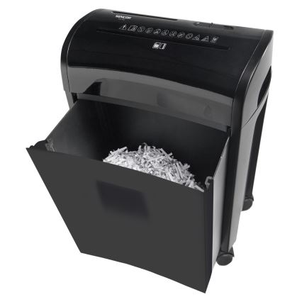 Sencor - Trituradora de CD y papel A4 capacidad 14 l 230V negra