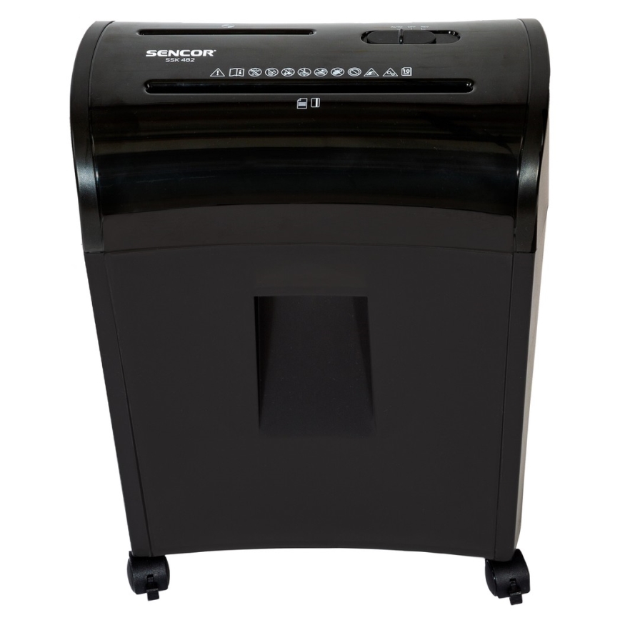 Sencor - Trituradora de CD y papel A4 capacidad 14 l 230V negra