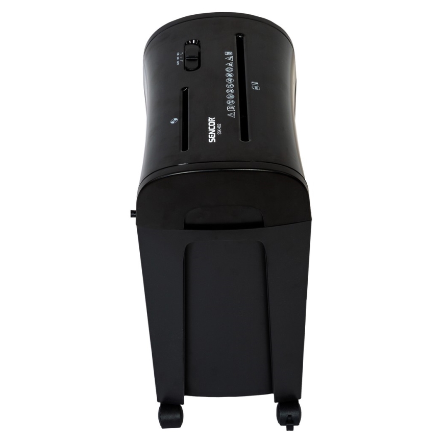 Sencor - Trituradora de CD y papel A4 capacidad 14 l 230V negra