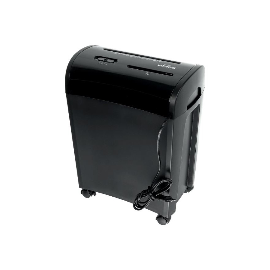 Sencor - Trituradora de CD y papel A4 capacidad 14 l 230V negra