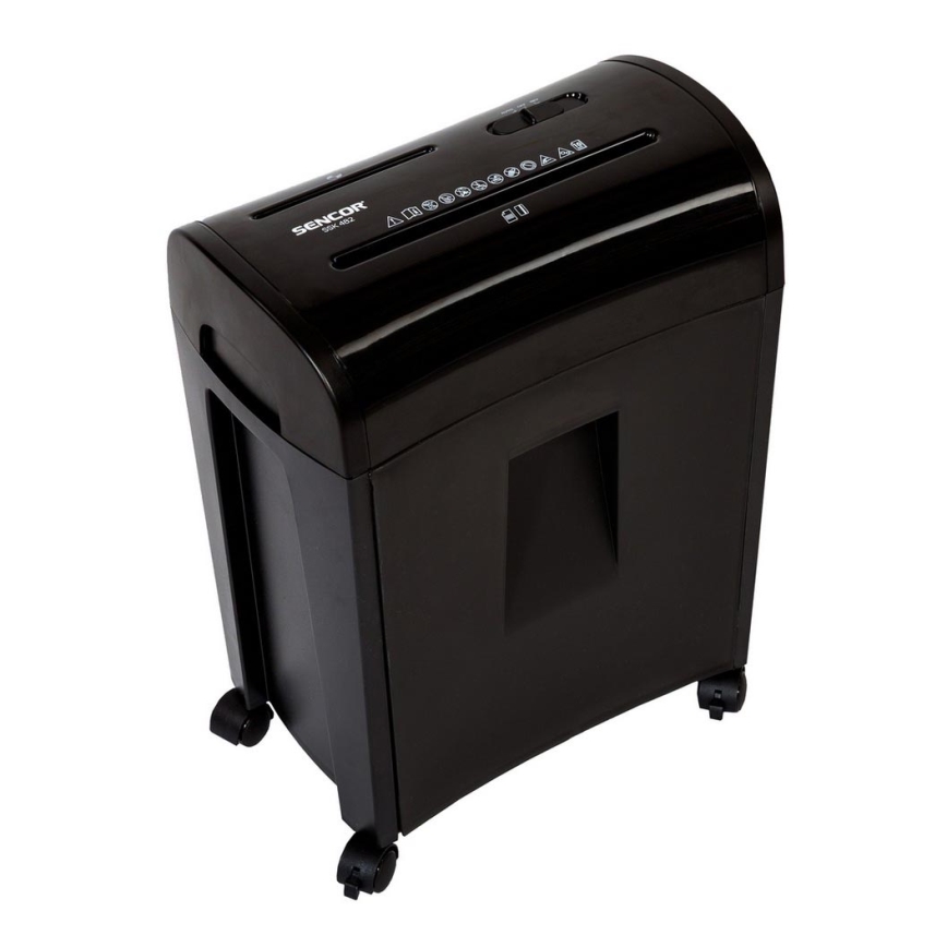 Sencor - Trituradora de CD y papel A4 capacidad 14 l 230V negra