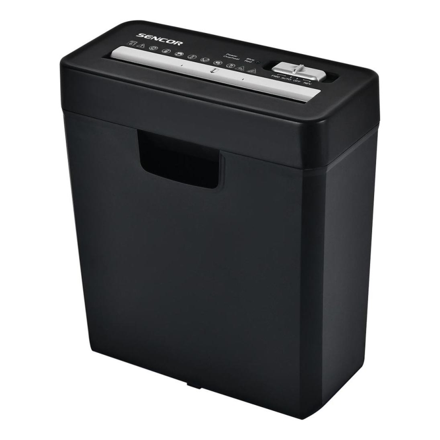 Sencor - Trituradora de papel A4 volumen 10 l 190W/230V negro