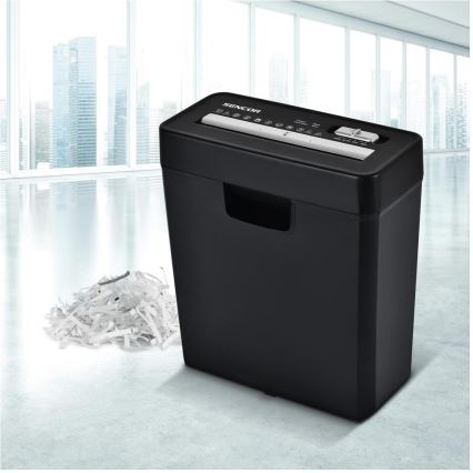 Sencor - Trituradora de papel A4 volumen 10 l 190W/230V negro