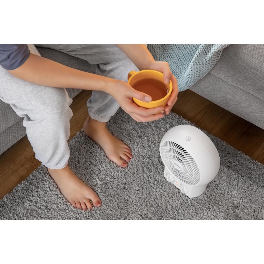 Sencor - Ventilador calefactor 1200/2000W/230V blanco