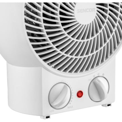 Sencor - Ventilador calefactor 1200/2000W/230V blanco