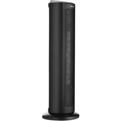Sencor - Ventilador con elemento calefactor cerámico 1300/2200W/230V negro + mando a distancia