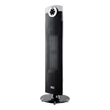 Sencor - Ventilador con calefactor cerámico 1300/2500W/230V negro + mando a distancia
