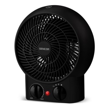 Sencor - Ventilador con elemento calefactor 1200/2000W/230V negro